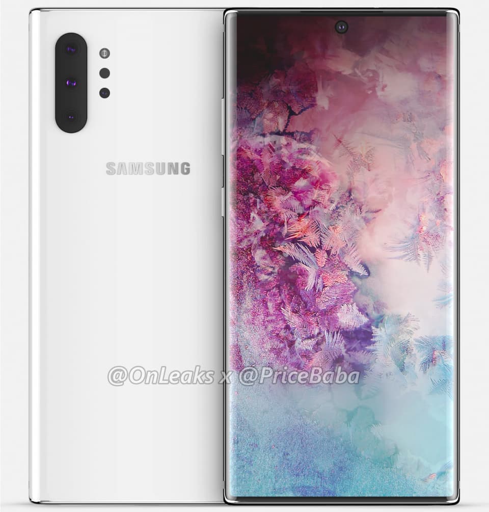 تصميم Galaxy Note 10 Pro front