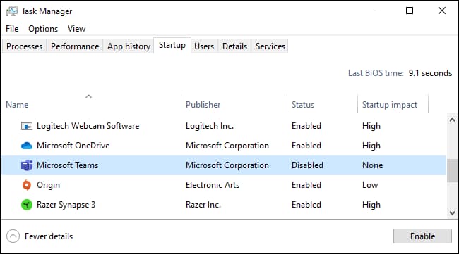 طريقة إيقاف تشغيل Microsoft Teams تلقائيًا على ويندوز 10
