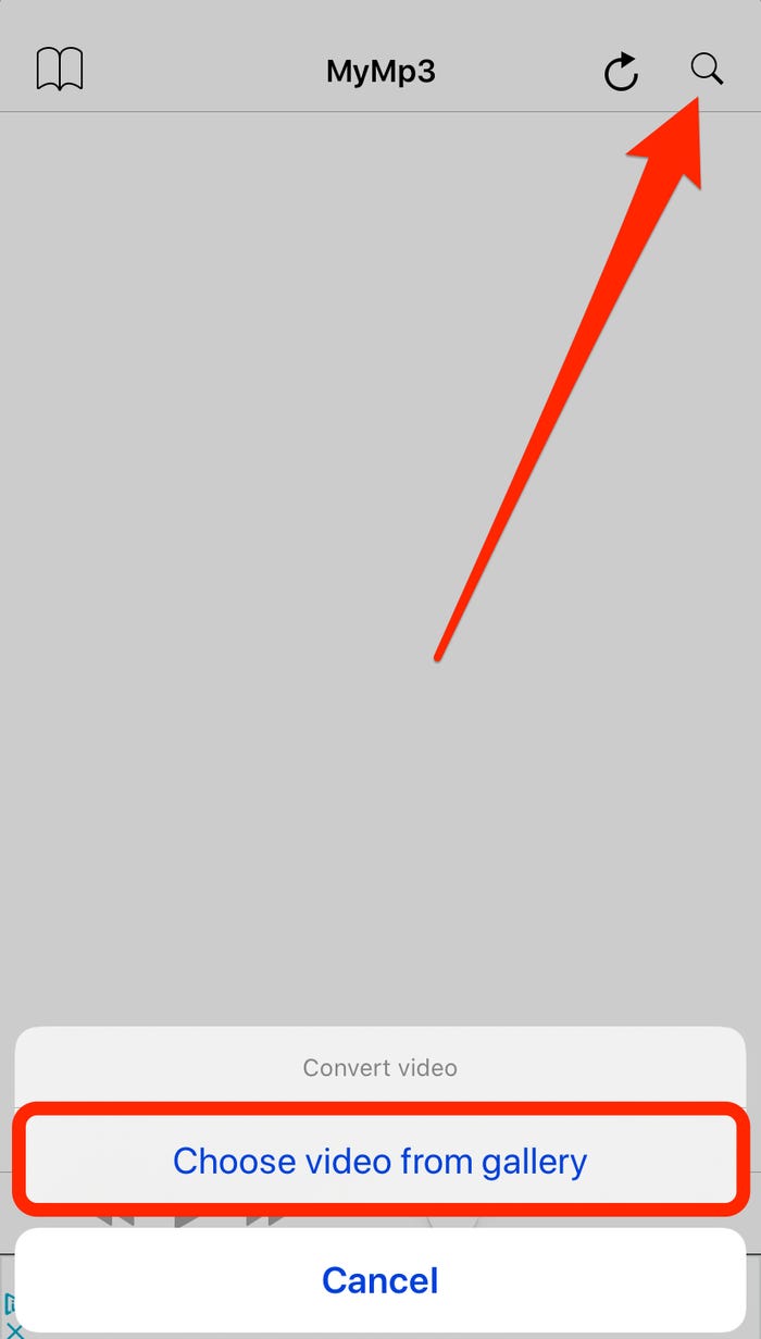 كيفية تحويل الفيديو إلى صوت على آيفون الخطوة 1