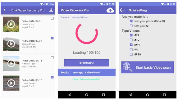 افضل برامج استعادة الفيديوهات المحذوفة كامل