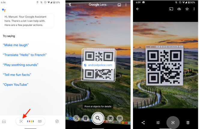مسح QR Code باستخدام Lens على اندرويد