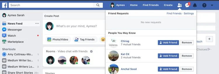 Accept Or Reject Friend Requests
