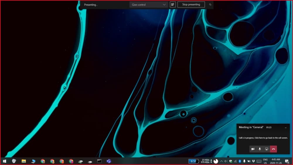 طريقة مشاركة شاشة Microsoft Teams 3