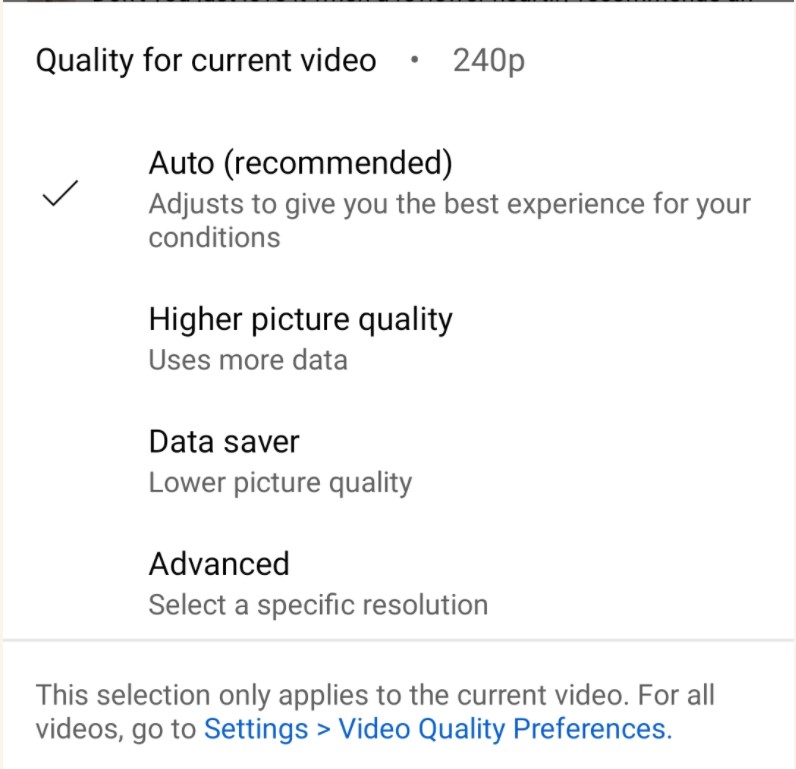 يوتيوب يغير خيارات الدقة لتصبح أعقد من اللازم على تطبيق الهاتف