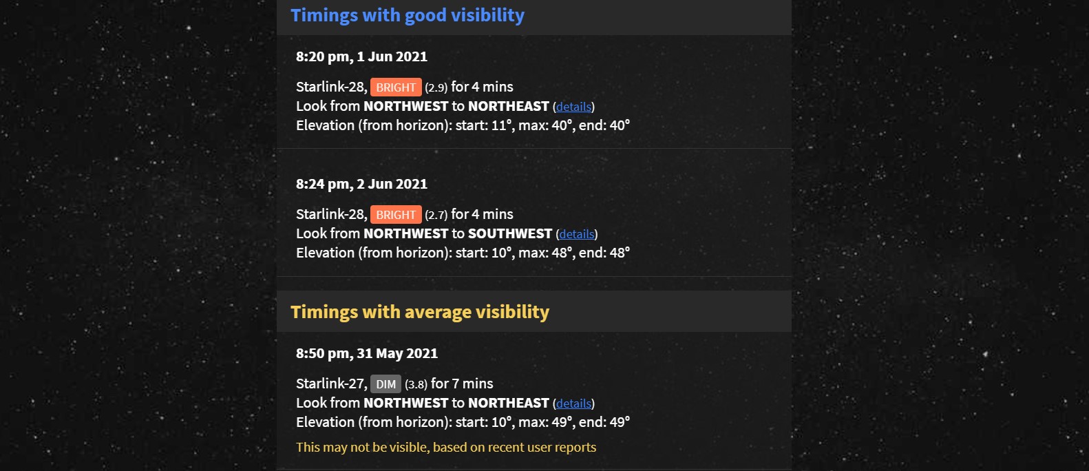 كيف ترصد أقمار Starlink الصناعية عندما تمر فوقك في أي مكان في العالم
