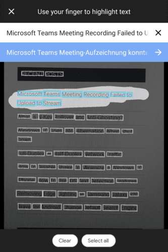 الترجمة من خلال الكاميرا جوجل