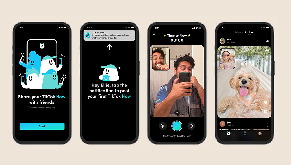 شارك لحظاتك الأجمل واستخدم التواصل اللحظي الصادق مع TikTok Now