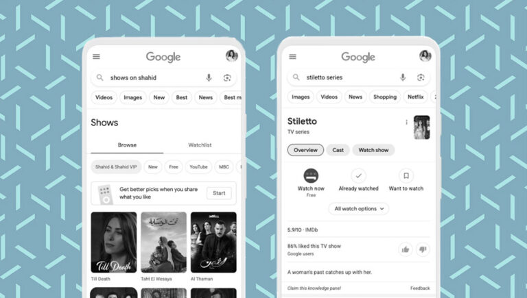 جوجل تضيف اقتراحات المشاهدة من خدمة "شاهد" إلى اقتراحات البحث في الإمارات