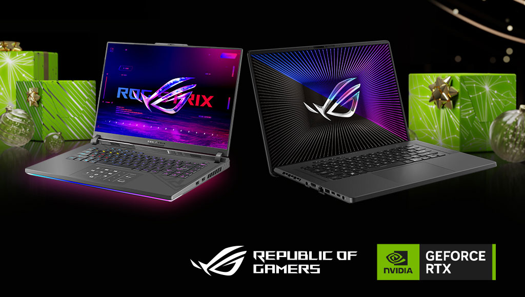 حواسيب ROG مع بطاقات رسوميات NVIDIA GeForce RTX: أداء عالي للألعاب والإنتاجية والذكاء الاصطناعي