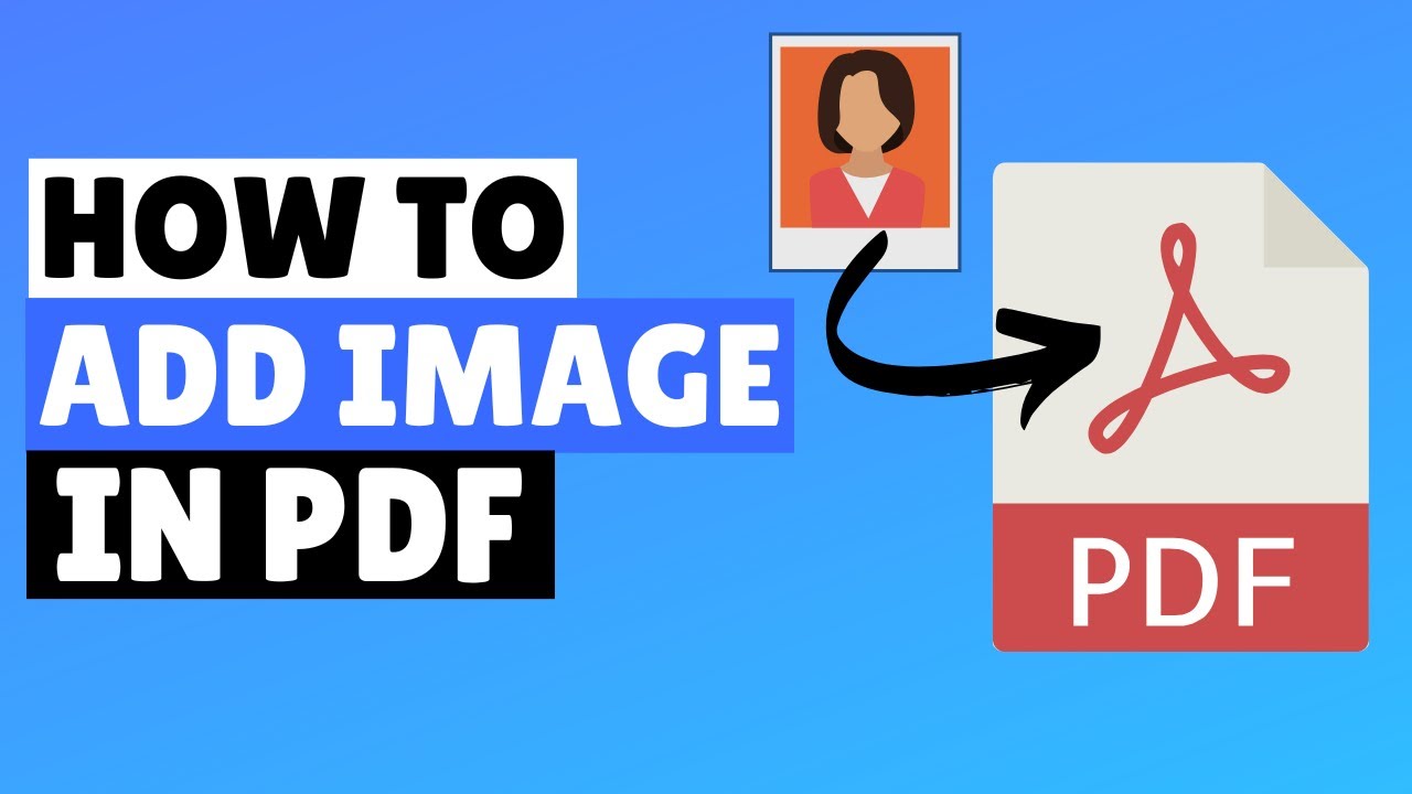 كيفية اضافة صورة لملف pdf أو نص
