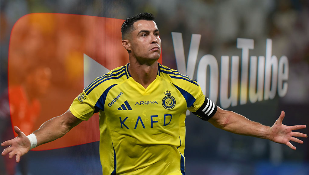 لاعب كرة القدم الشهير كرستيانو رونالدو على يوتيوب