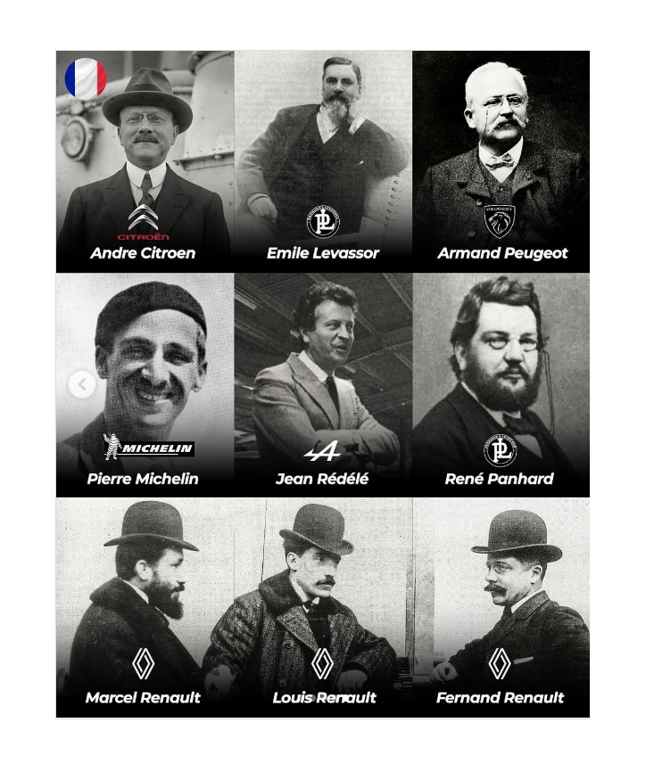 أهم مؤسسي شركات السيارات في فرنسا