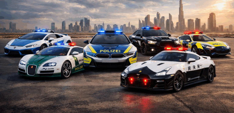 دول عربية في الصدارة، من الدول التي تملك أسرع سيارات الشرطة الخارقة 2025