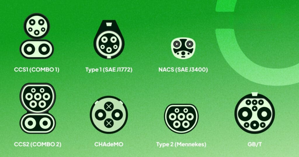 انواع شواحن السيارات الكهربائية تبعاً لبلد المنشأ