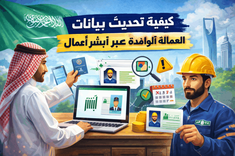 كيفية تحديث بيانات العمالة الوافدة عبر أبشر أعمال