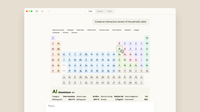 روبوت Claude أصبح قادراً على شرح المفاهيم عبر رسومات تفاعلية