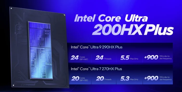 إنتل تطلق معالجات Core Ultra 200HX Plus لتعزيز أداء الحواسيب المحمولة المخصصة للألعاب