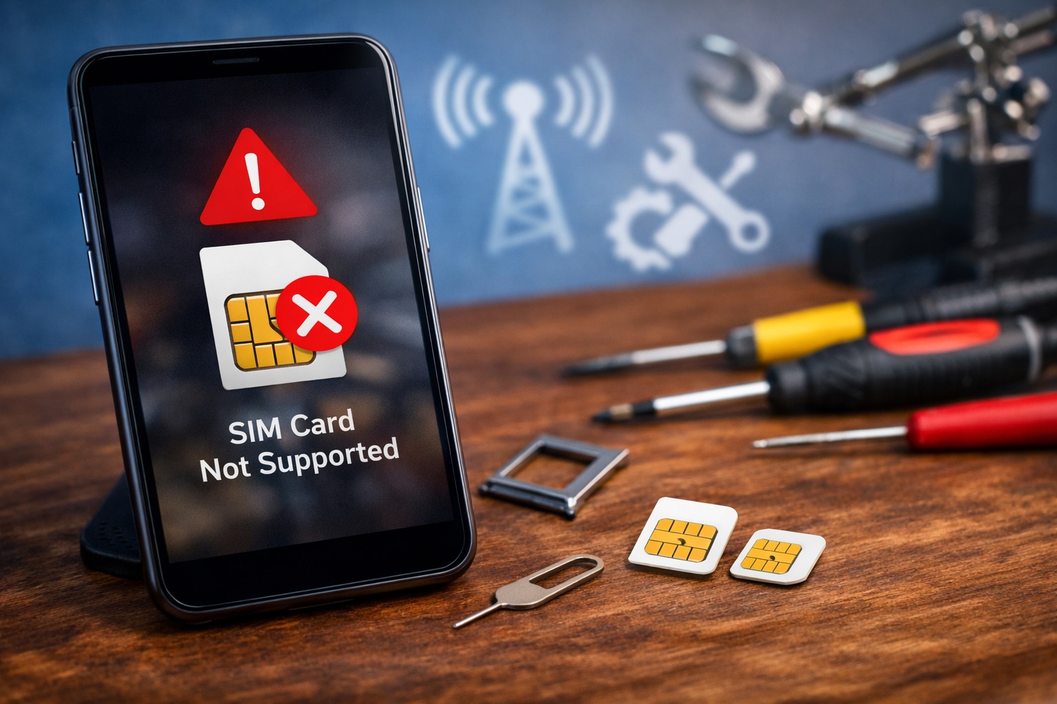 كيفية إصلاح مشكلة بطاقة sim غير مدعومة