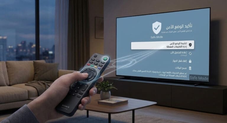 كيفية تشغيل الوضع الامن في تلفزيون سوني من جهاز التحكم