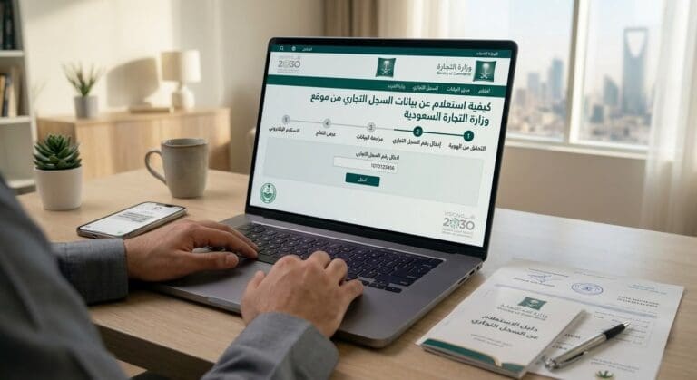 كيفية استعلام عن بيانات السجل التجاري من موقع وزارة التجارة السعودية