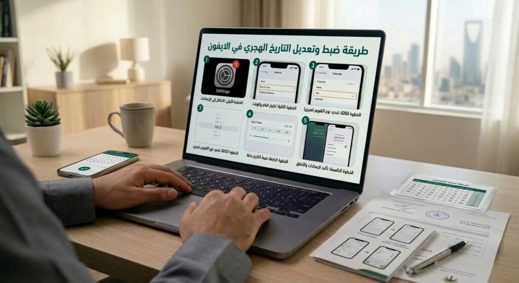 طريقة ضبط و تعديل التاريخ الهجري في الايفون