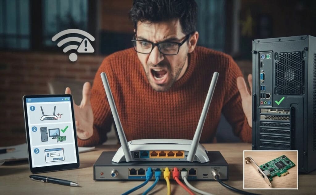 بالصور، خطوات حل مشكلة تعذر الاتصال بالشبكة من الحاسوب