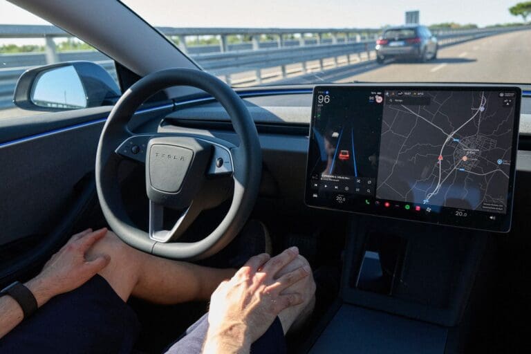 Teslas supervised self driving software