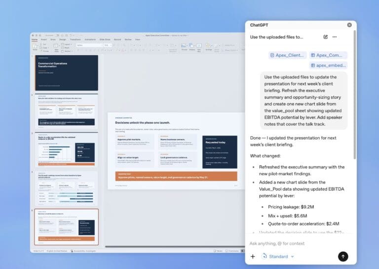 روبوت ChatGPT أصبح متوفراً في PowerPoint لتسهيل إنشاء العروض التقديمية