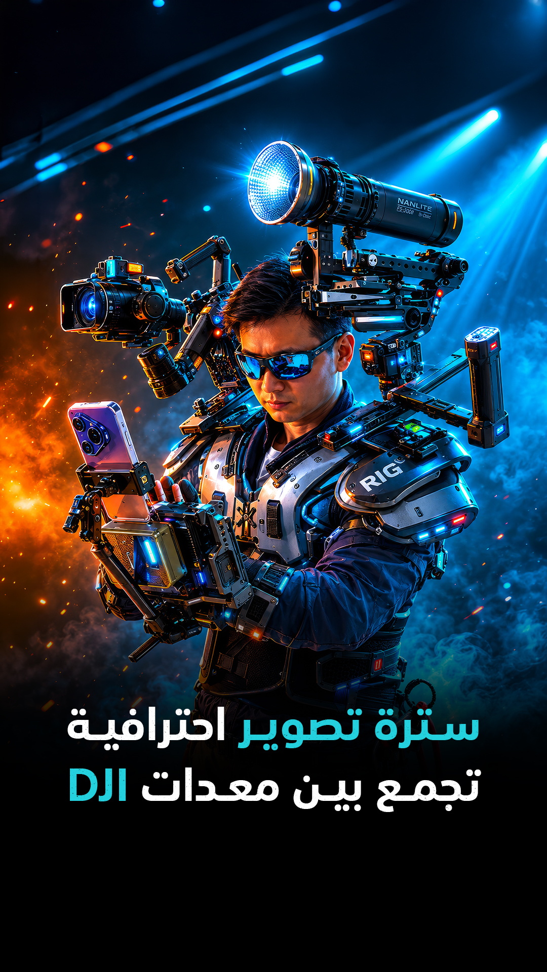 سترة تصوير احترافية تجمع بين معدات DJI السينمائية
