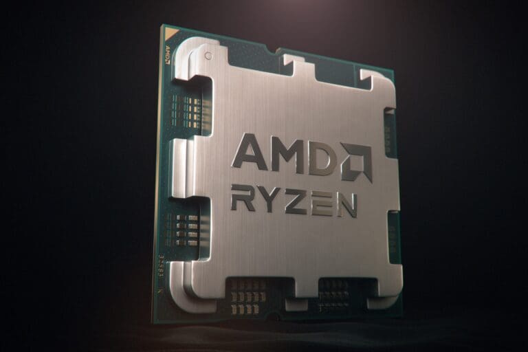 Ryzen 7 7700X3D Chip shot with background