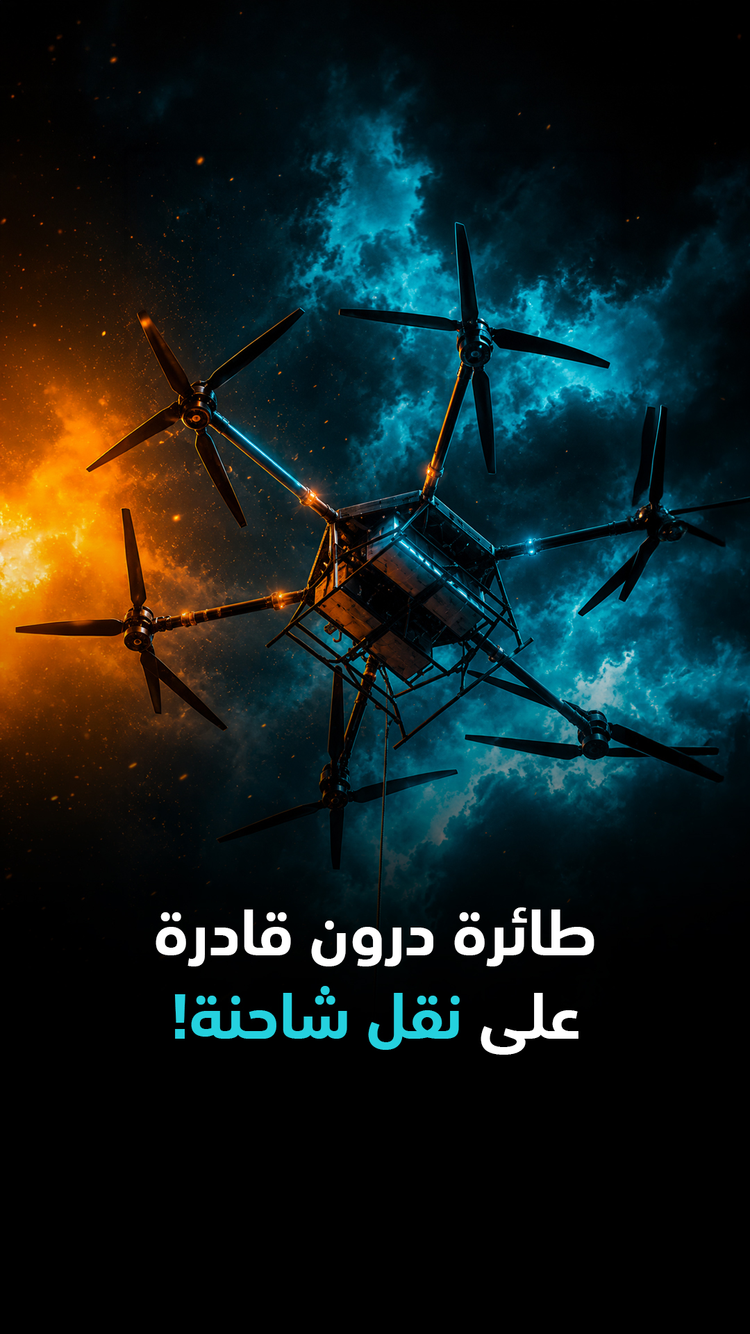 طائرة درون ترفع شاحنة!
