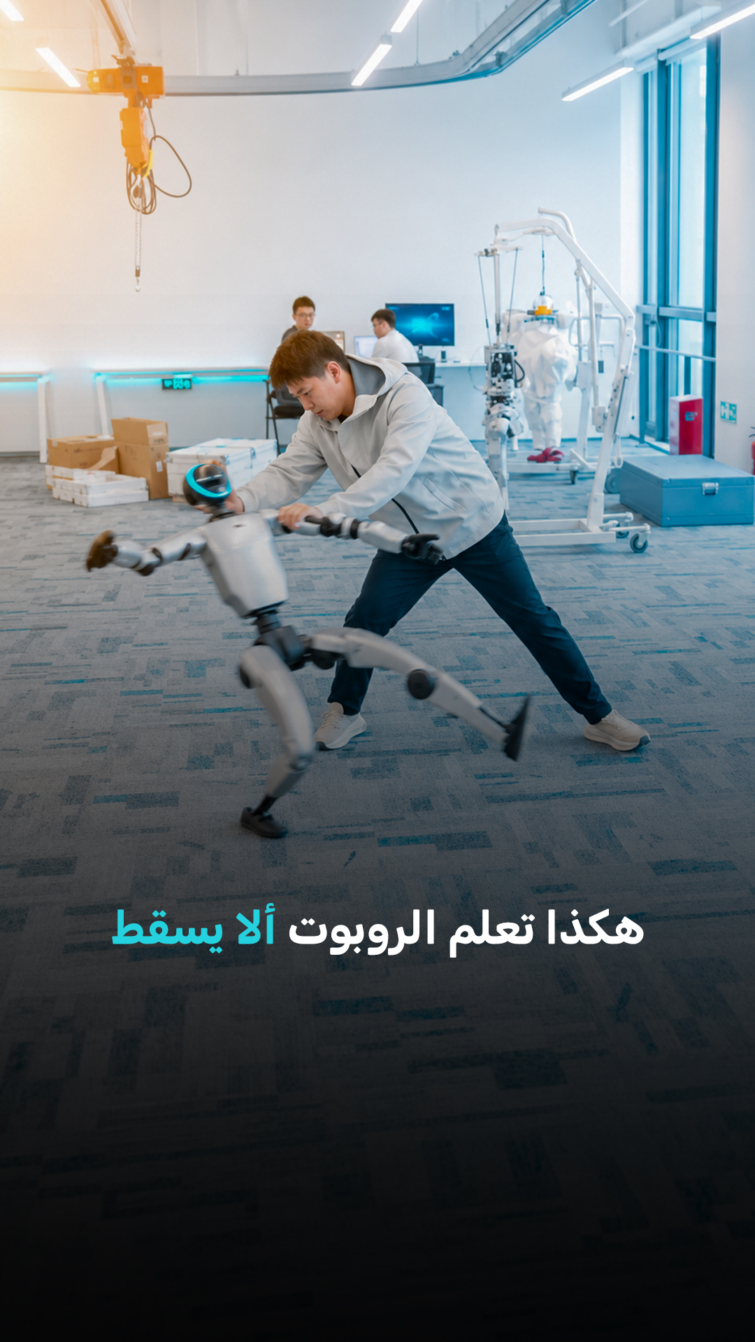 كيف تعلم روبوتاً ألا يسقط؟ بأن تدفعه ليسقط
