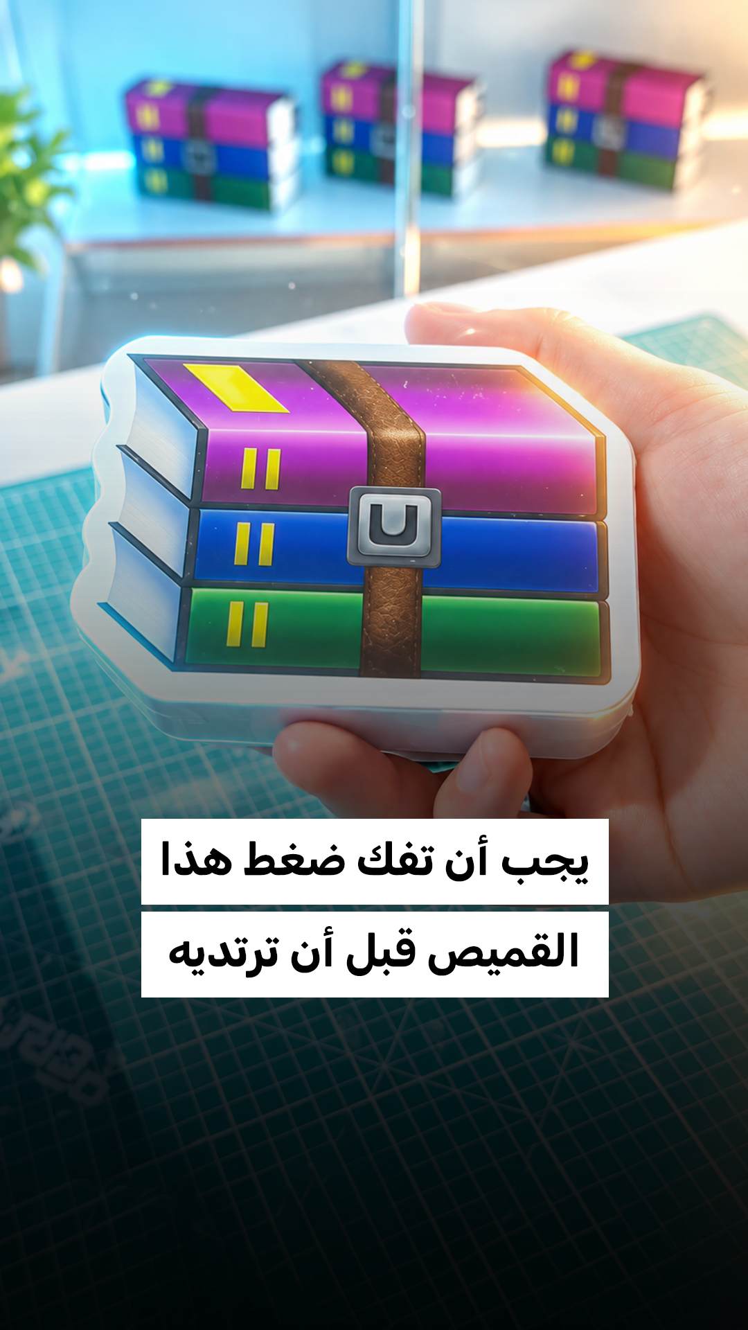 يجب أن تفك ضغط هذا القميص قبل أن ترتديه