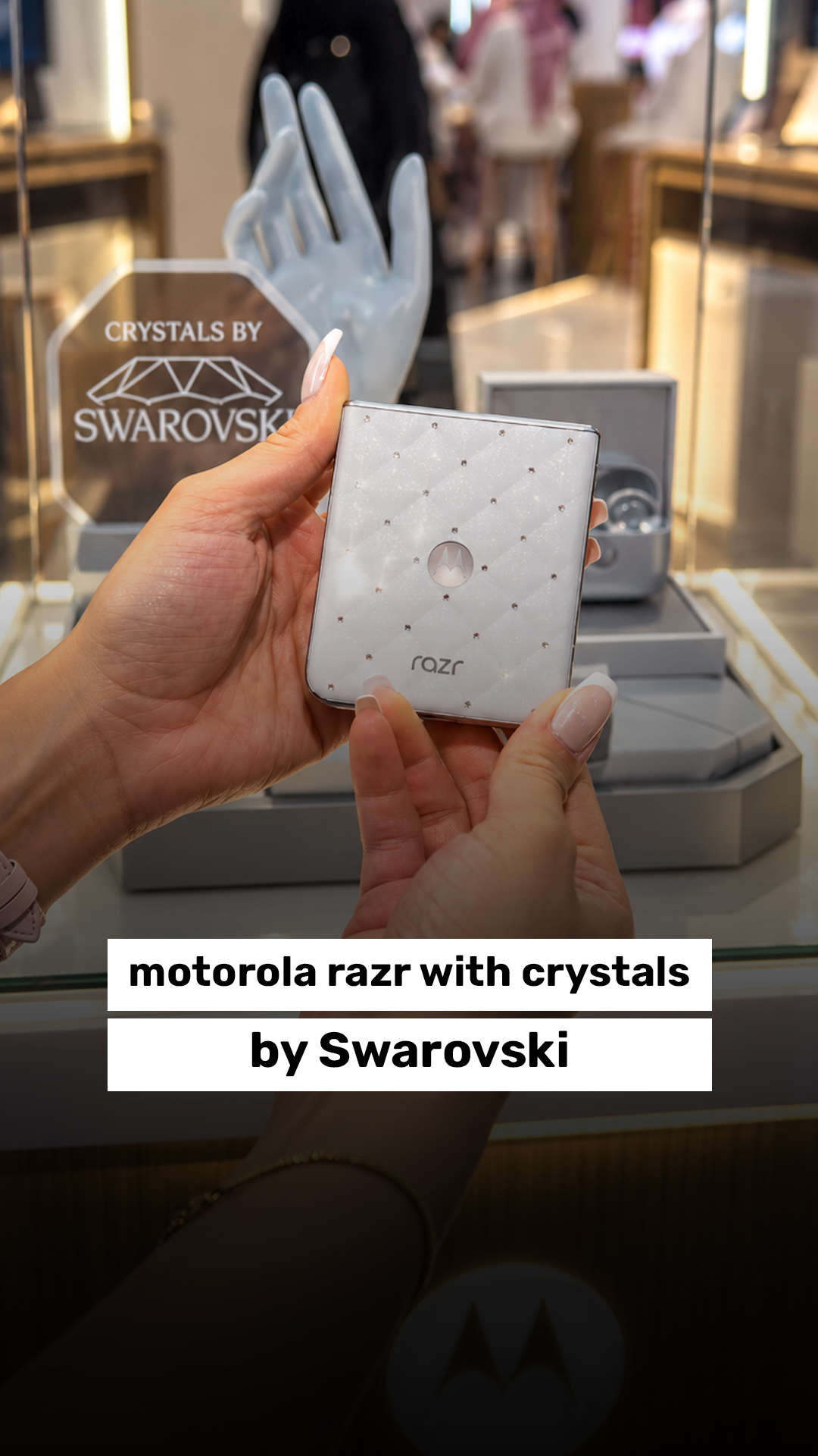 motorola razr with crystals by Swarovski