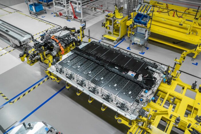 The Cayenne Electric battery assembly